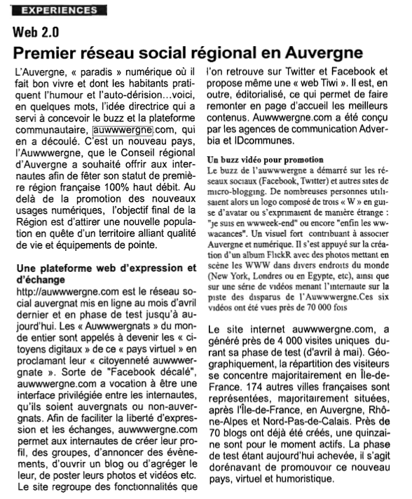 Innovation et Administration - Bimensuel - 30 juin 2009