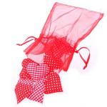 Sac organza rempli de 12 coeurs