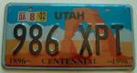 Plaque Immatriculation Utah