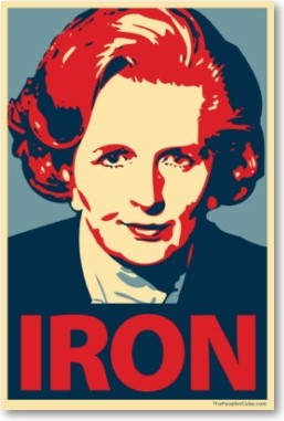 Margaret Thatcher, the "Iron Lady" (la "Dame de Fer")